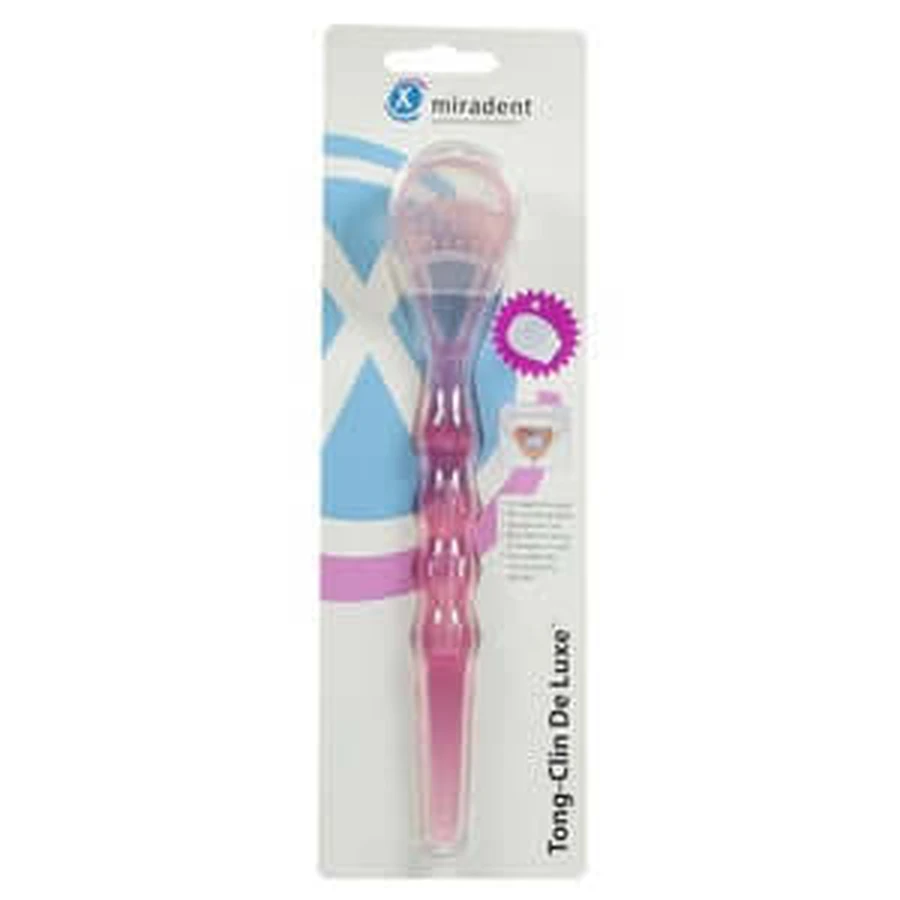 Miradent gratte-langue Tong-Clin De Luxe pink 1 pc