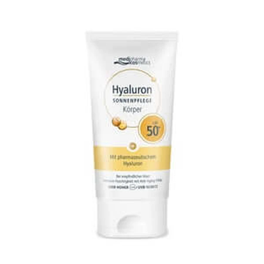 Hialuronowa pielęgnacja przeciwsłoneczna do ciała SPF 50+ 150 ml: ceny i cechy