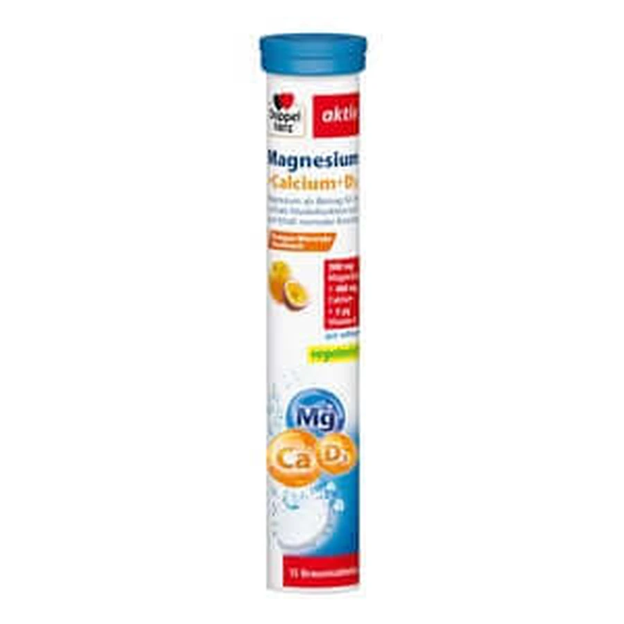 Double Heart Active Magnesium + Calcium + D3 15 St