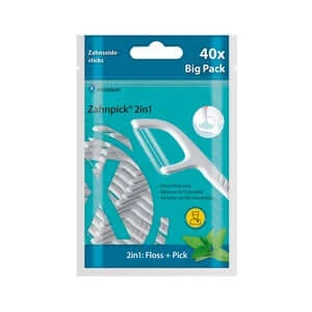 Miradent Zahnpick dental floss 2in1 mint 40 pcs.