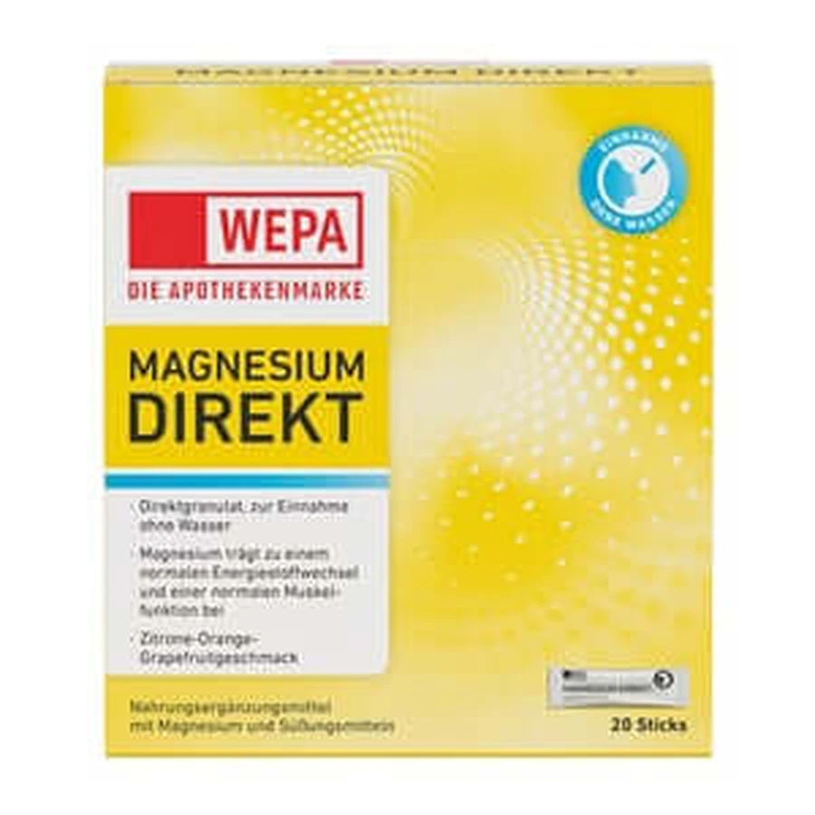 WEPA Magnesium Direkt Sticks 20 St