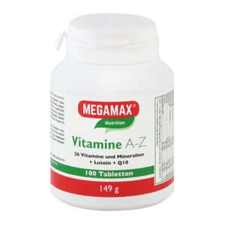 MEGAMAX VITAMIN A-Z +Q10+LUTEIN 100 pcs.