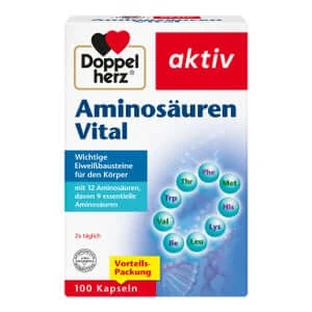 Double Heart Amino Acids Vital Capsules 100 Capsules