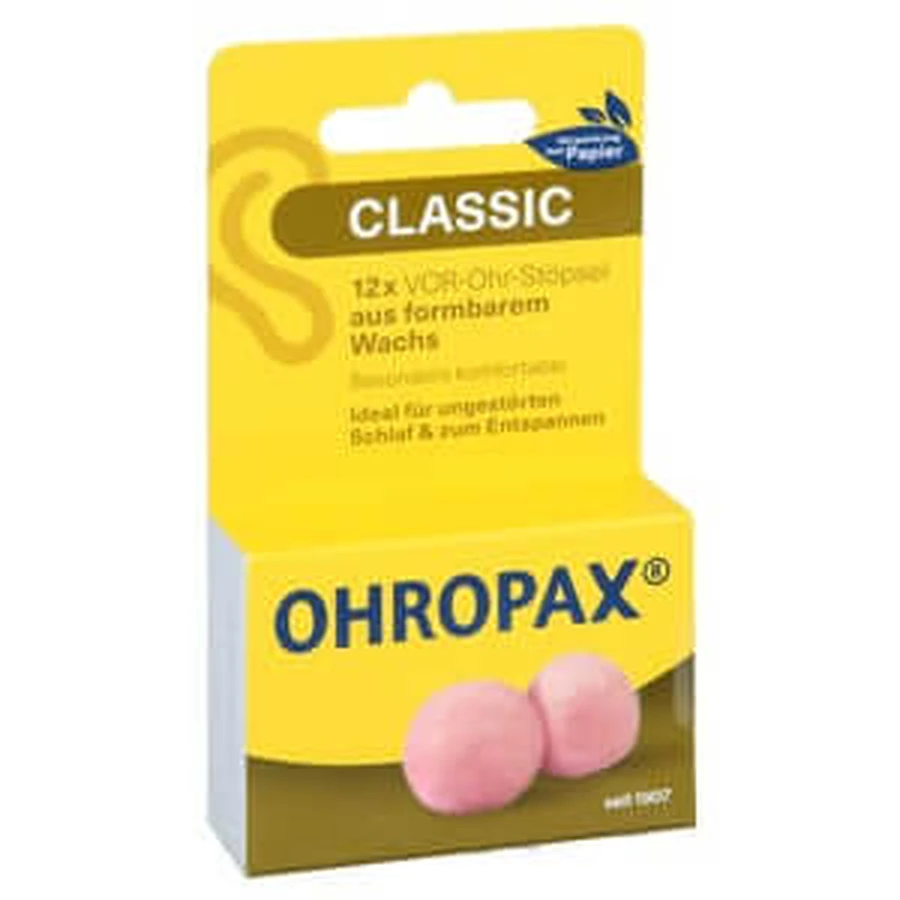 Earplugs Classic Wax Earplugs 12 pcs.