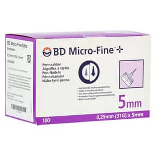 BD Micro-fine Ultra agujas pluma 0.25x5 mm 100 uds.