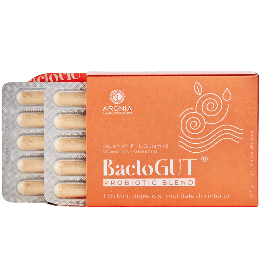 BactoGUT® - fórmula premium para una digestión equilibrada y una inmunidad fuerte con probióticos, prebióticos, hierbas y nutrientes esenciales.