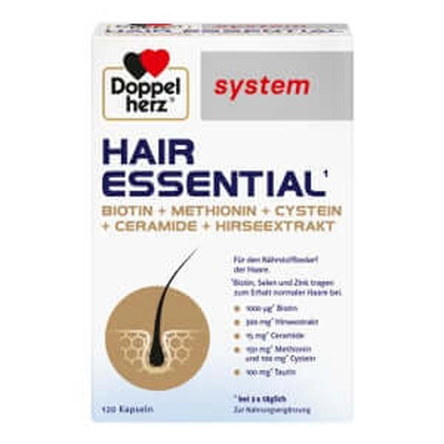 Double Heart Hair Essential System Capsules 120 Capsules