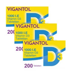 Vitamine D3 1000 I.U. VIGANTOL Tabletten 3X200 st.