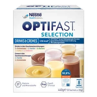 OPTIFAST Selectie Dranken & Crèmes 8X55 g