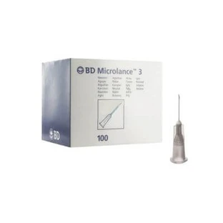 Aguja bd microlance 27 gauge 0.4x13mm gris 100 piezas