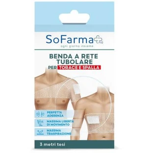 Sopharmapiu vendaje de malla tubular para el pecho y los hombros 3 metros tensos