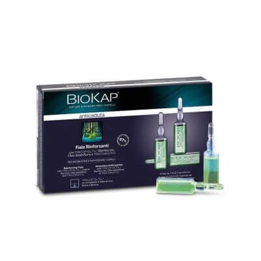 Biokap anti-fall strengthening tricobiotic 12 vials 7 ml