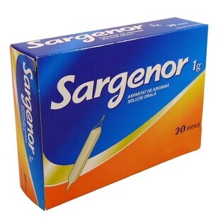 Sargenor integratore alimentare con Arginina, 20 Fiale x 5 ml, Meda Pharma