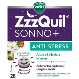 Vicks zzzquil sleep+ anti-stress 28 gélules