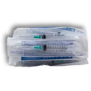 Jeringa blanda capacidad 10ml aguja calibre 21 pack 10 unidades