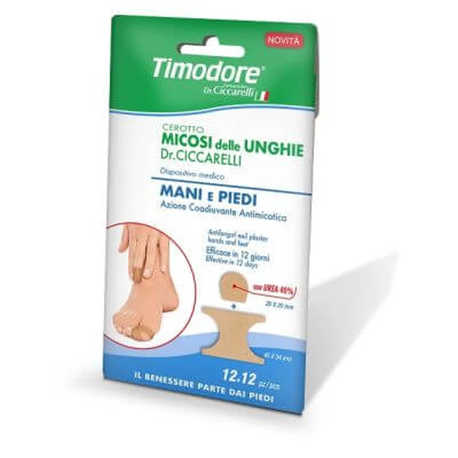 Thymodore pleister voor schimmelnagels op handen en voeten 12 + 12 stuks