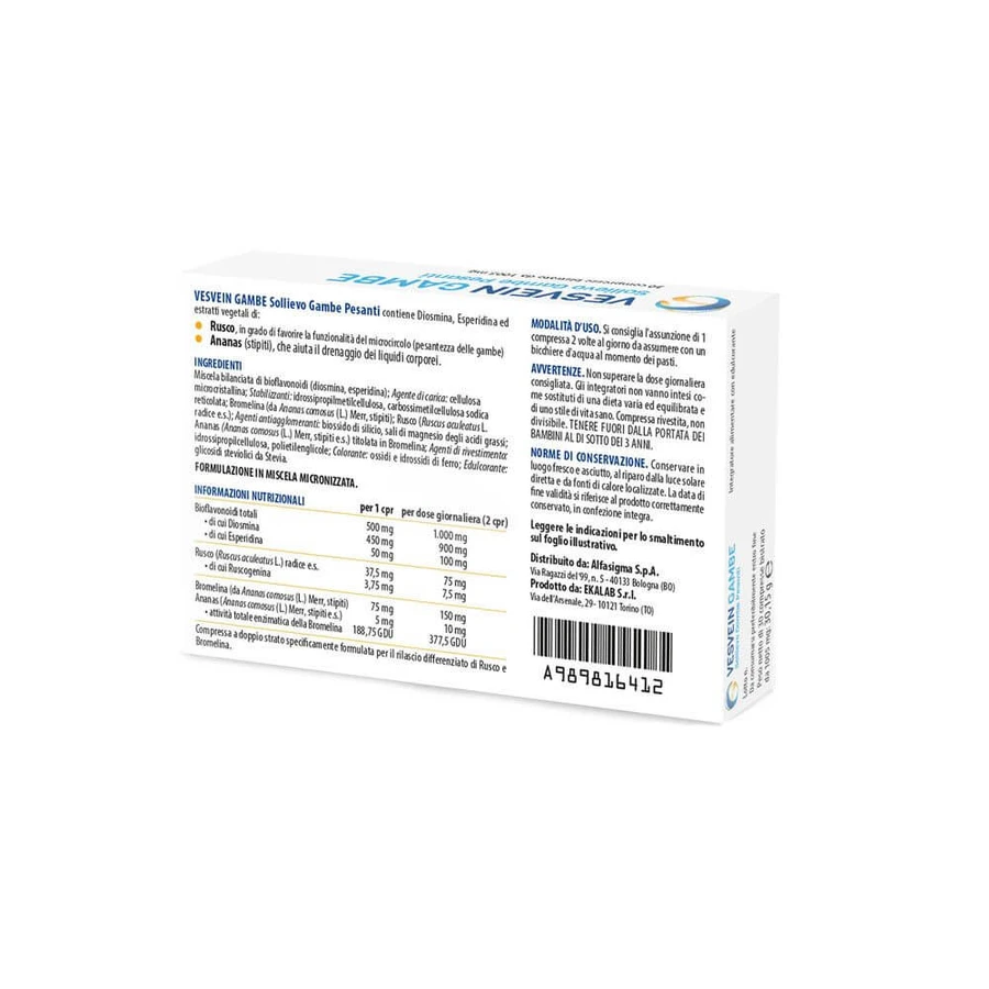 Vesvein zware benen verlichting 60 tabletten bistrate