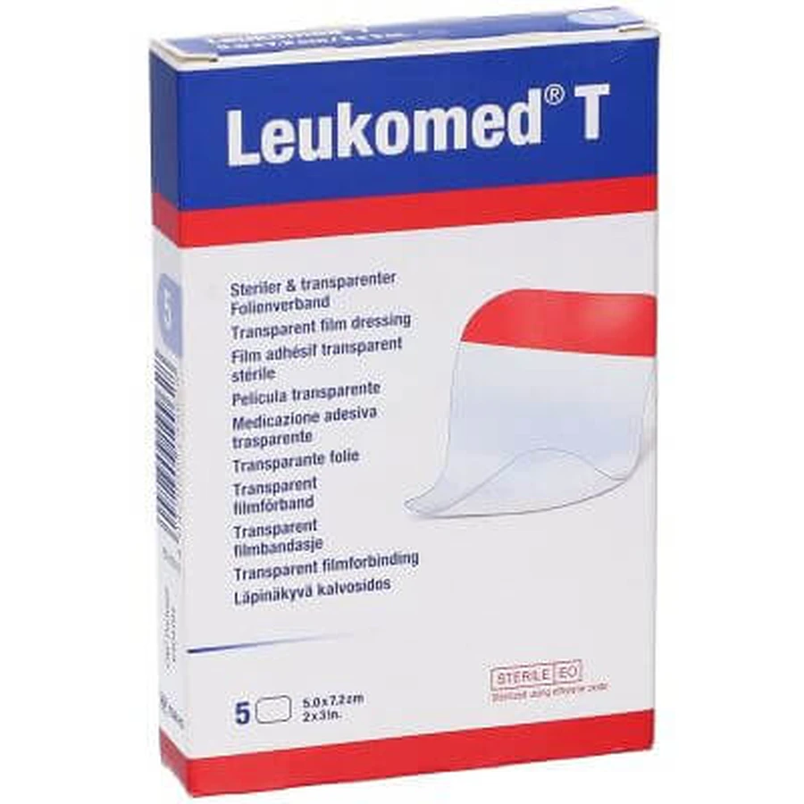 Leukomed t transparenter Verband 7,2x5 cm