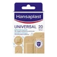 Plaster hansaplast universal water resistant 4 assorted shapes 20 pieces