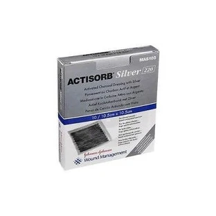 Activated charcoal dressing with actisorb silver 10.5x10.5 cm 3 pieces