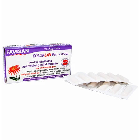 ColonSan Fem-cerat mit 7 Kräutern, 12 Zäpfchen x 1,9 g, Favisan