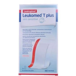 Leukomed t plus skin sensitive waterproof transparent postoperative dressing with silicone adhesive mass 8x15cm 5 pieces