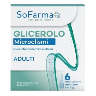Glicerol microclina adultos 9 g 6 piezas sofarmapiu'