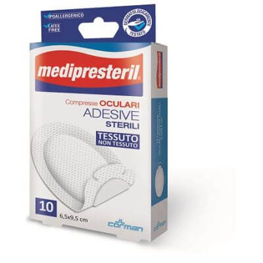 medipresteril selbstklebende tnt Augenmullkompresse 6.5x9.5cm 10 Stück