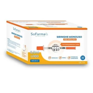 Jeringa insulina 0,3 ml 30 unidades sofarmapiu'