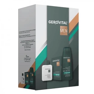 Set Men After Shave Lotion, 100 ml + Belebendes Duschgel, 3 in 1, 400 ml, Gerovital