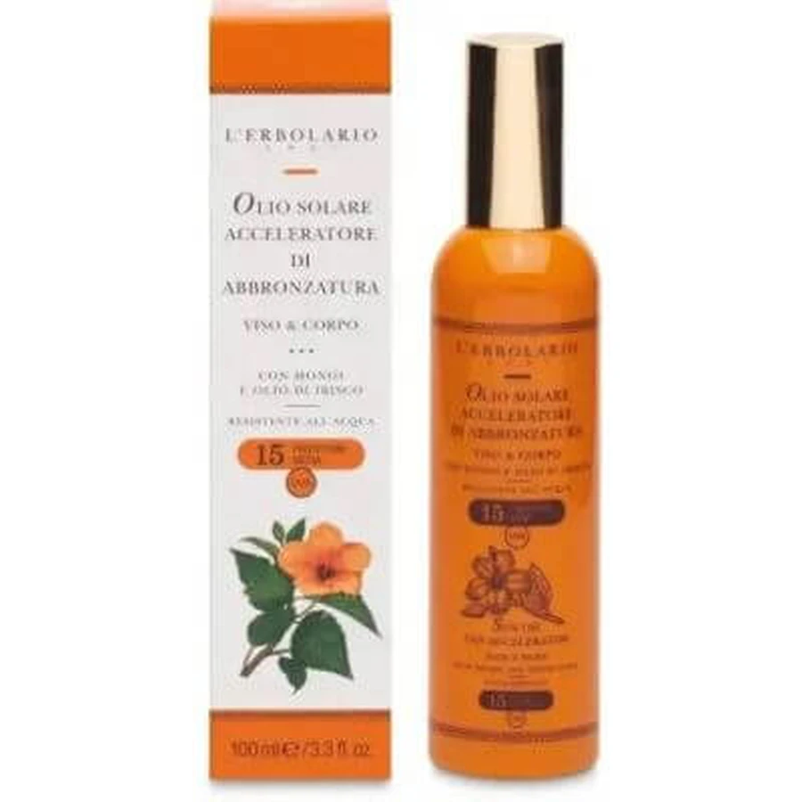 Aceite solar acelerador del bronceado cara y cuerpo spf15 100 ml