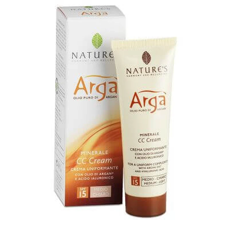 Arga' cc cream face medium light 50 ml nature's