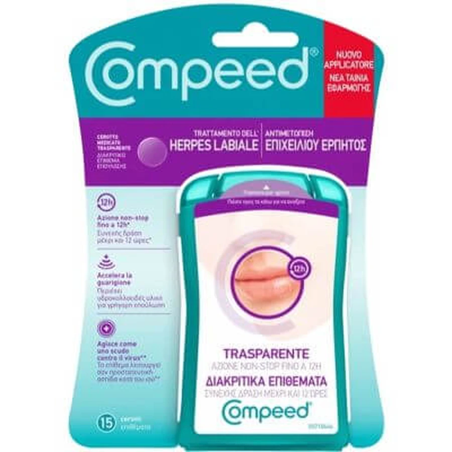 Compeed traitement de l'herpès labial 15 pièces