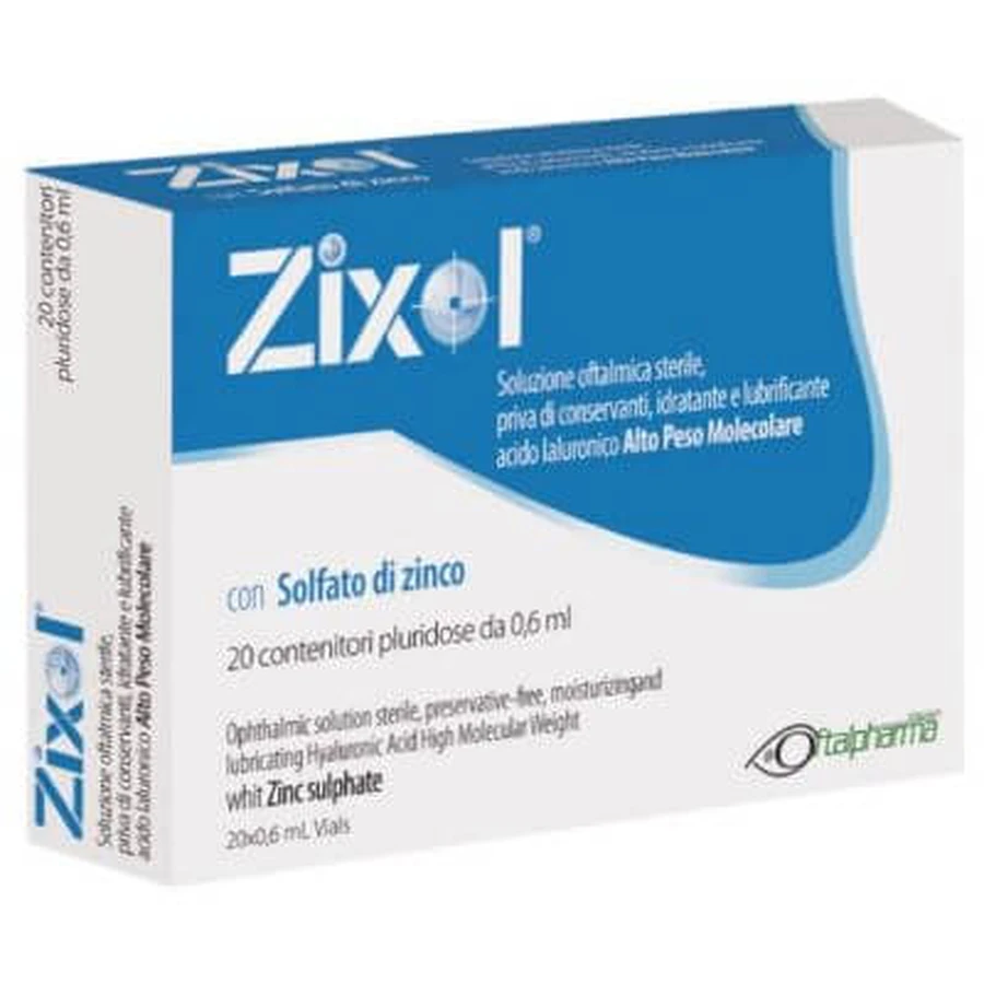 Zixol colirio 20 viales 0,6 ml