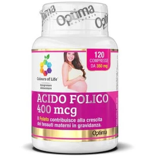 Colours of life ácido fólico 400 mcg 120 comprimidos 350 mg