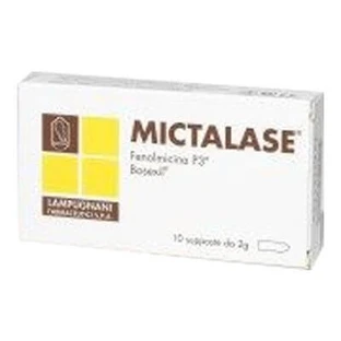 Mictalase 10 supositorios 2 g