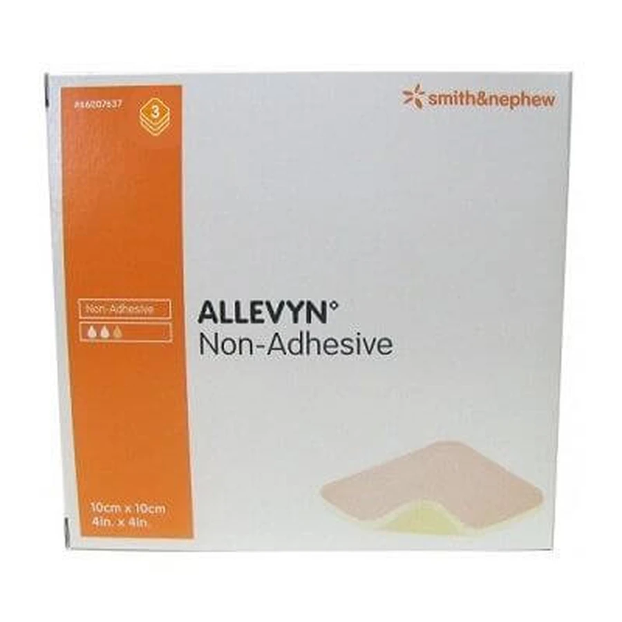 Sterile hydrocellular highly absorbent non-adhesive polyurethane foam dressing 10x10cm 3 pieces