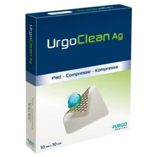 Tnt pansement gélifiant absorbant urgoclean ag/argent 6x6cm 5 pièces