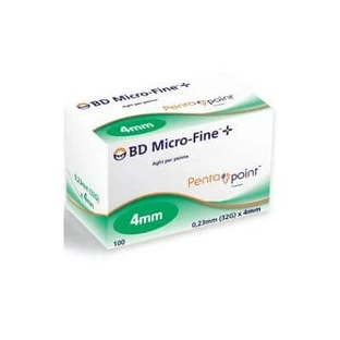 Insulin pen needle bd microfine pentapoint gauge 32 4 mm 100 pieces