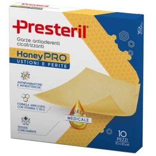 Presteril honeypro nicht klebende heilende Gaze 10x10 cm 10 Stück