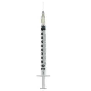 Extrafine insulin syringe 1ml 100 ui removable needle 27 gauge 0.40x12 mm 1 piece
