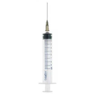 Extrafijne injectiespuit 10 ml naald 12 gauge 22