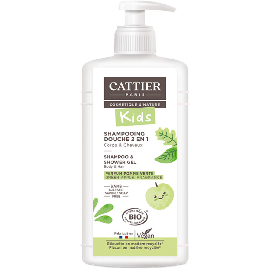 Comprar Champú y gel de ducha con sabor a manzana verde para niños, 500 ml, Cattier Champú y gel de ducha con sabor a manzana verde para niños, 500 ml, Cattier