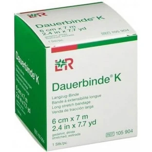 Elastic bandage dauerbinde f high extensibility strong compression 6x700cm 1 piece
