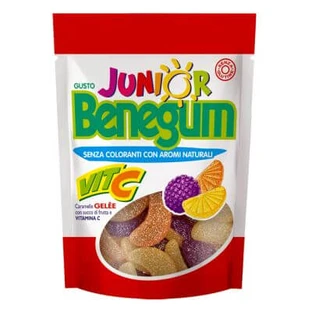 Benegum junior vita c gele' snoepjes met vruchtensap en vitamine c 90 g
