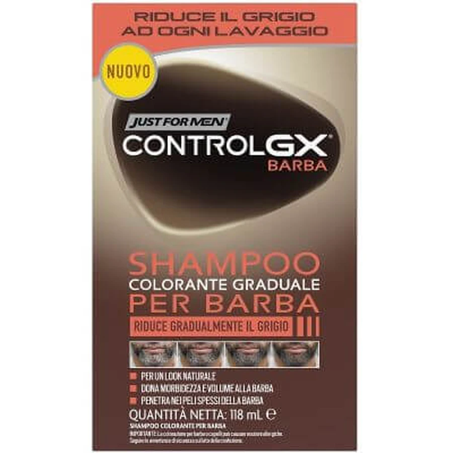 Just for men control gx Shampoo für die allmähliche Färbung des Bartes 118 ml