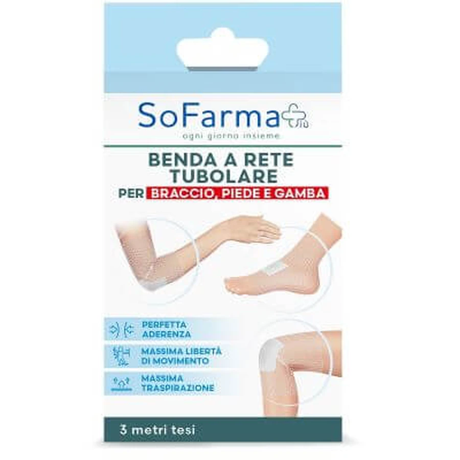 Sopharmapiu schlauchförmigen Mesh-Bandage für Arm Fuß und Bein 3 Meter angespannt