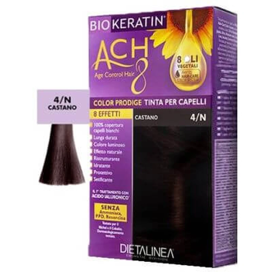 Biokeratin ach8 color prodige 4/n brown
