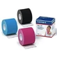 Leukotape k kleefverband voor fysiotherapie taping breedte 5 cm lengte 5 m kleur lichtblauw op rol