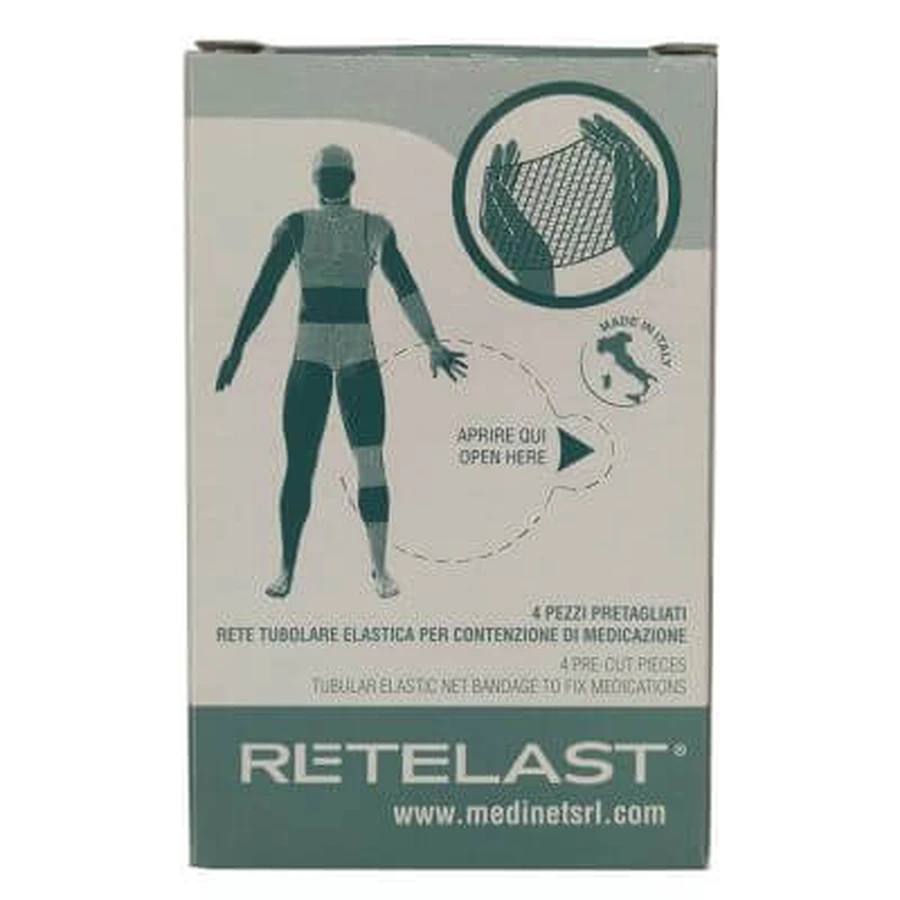 Pre-cut white elastic retelast tubular finger net 4 pieces